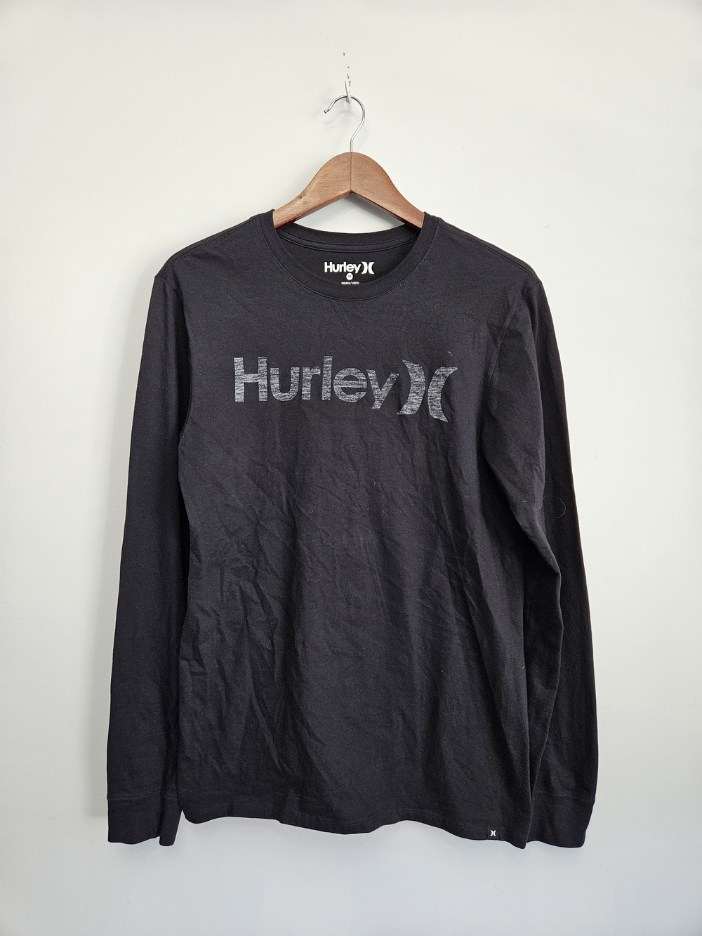 Hurley Black Long-Sleeve Logo Tee